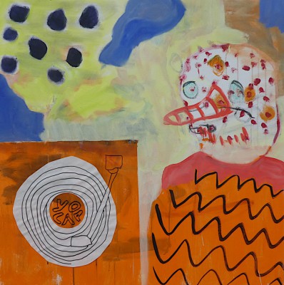 yocap 220221, oil on canvas, 80 x 80 cm (2021)